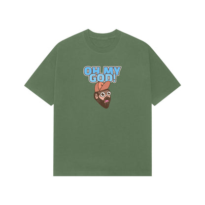 Oh my God premium Oversized tshirt-Forest Green-Snapper Choice