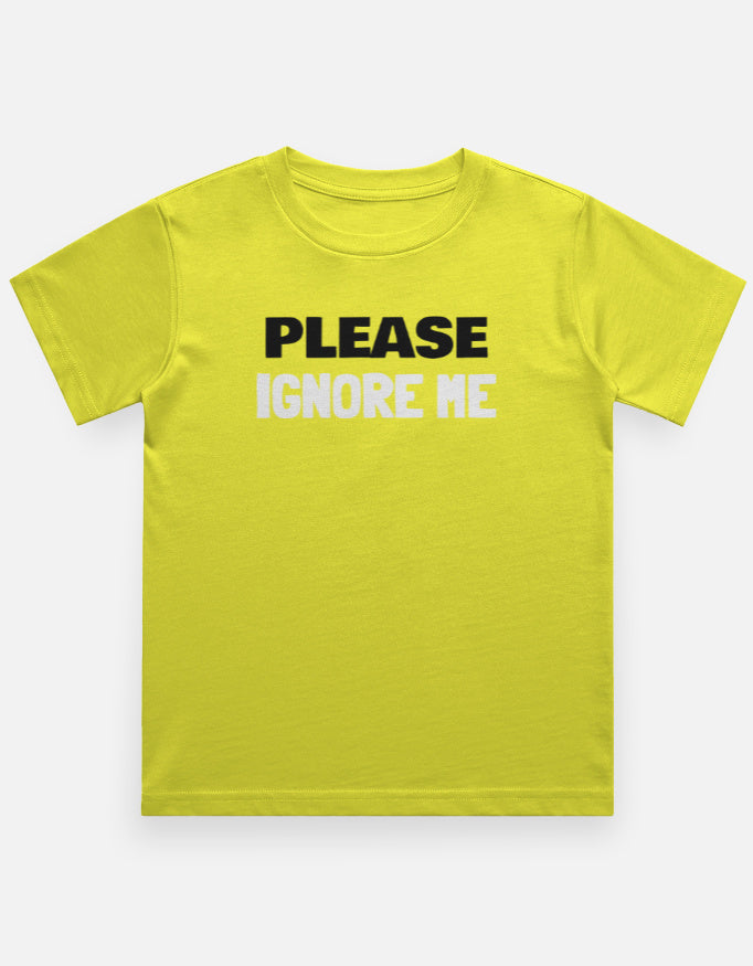 Please Ignore Me Boy's Crew Neck T-Shirt-New Yellow-Snapper Choice
