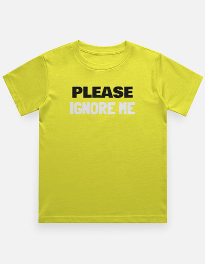Please Ignore Me Boy's Crew Neck T-Shirt-New Yellow-Snapper Choice