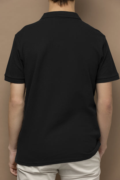 Polo T-Shirt - Black-Snapper Choice