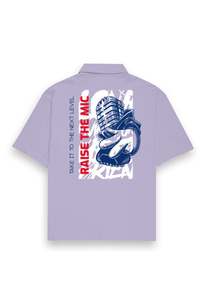 raise the mic oversized shirt-Lavender-Snapper Choice