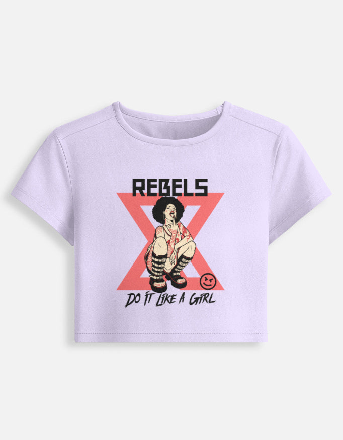 Rebels Crop Baby Tee-Lavender-Snapper Choice
