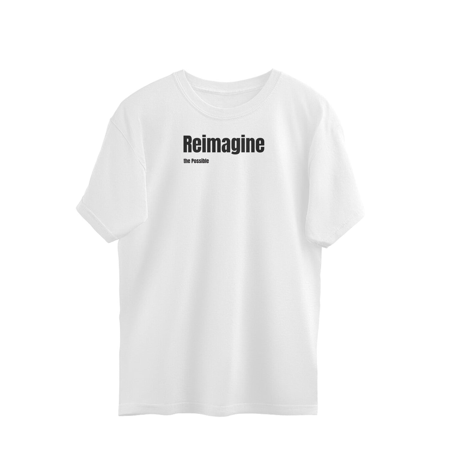 Reimagine oversized t-shirt-White-Snapper Choice