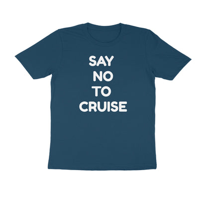 say no to cruise men's t-shirt-Navy Blue-Snapper Choice