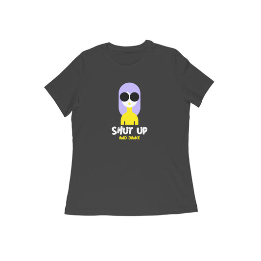 Shut up and dance Women's t-shirt-Black-Snapper Choice
