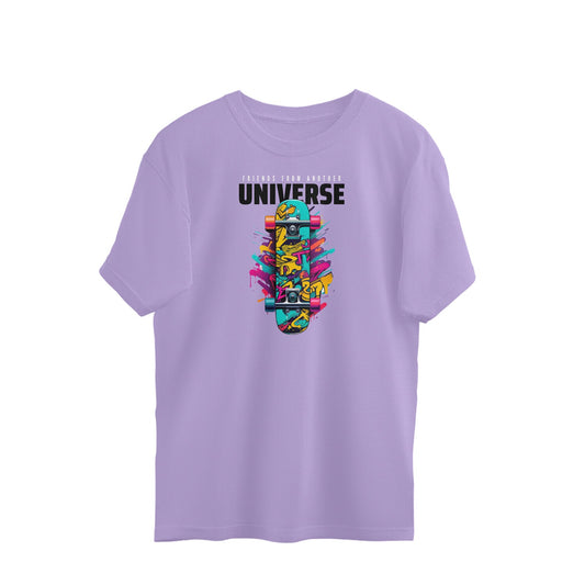 Skateboard Oversized t-shirt-Iris Lavender-Snapper Choice