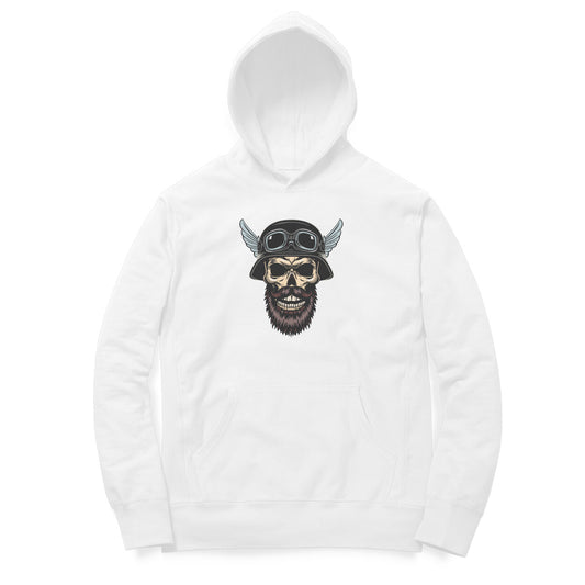 Skull Rider Hoodie-White-Snapper Choice