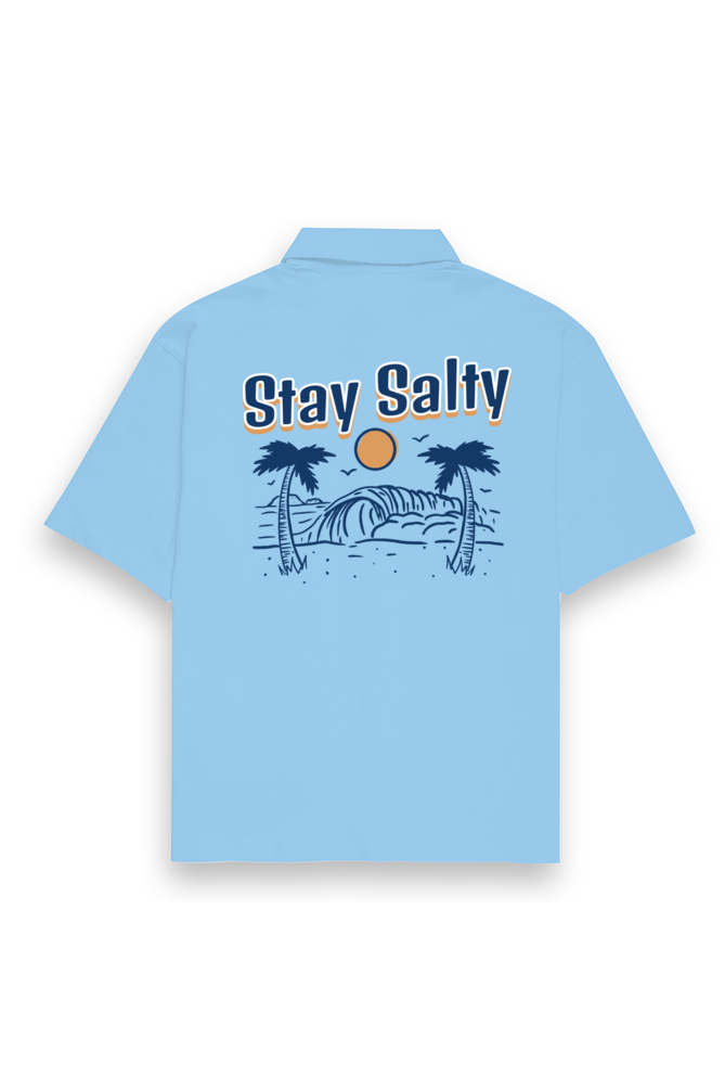 Stay Salty Oversized Shirt-Baby Blue-Snapper Choice