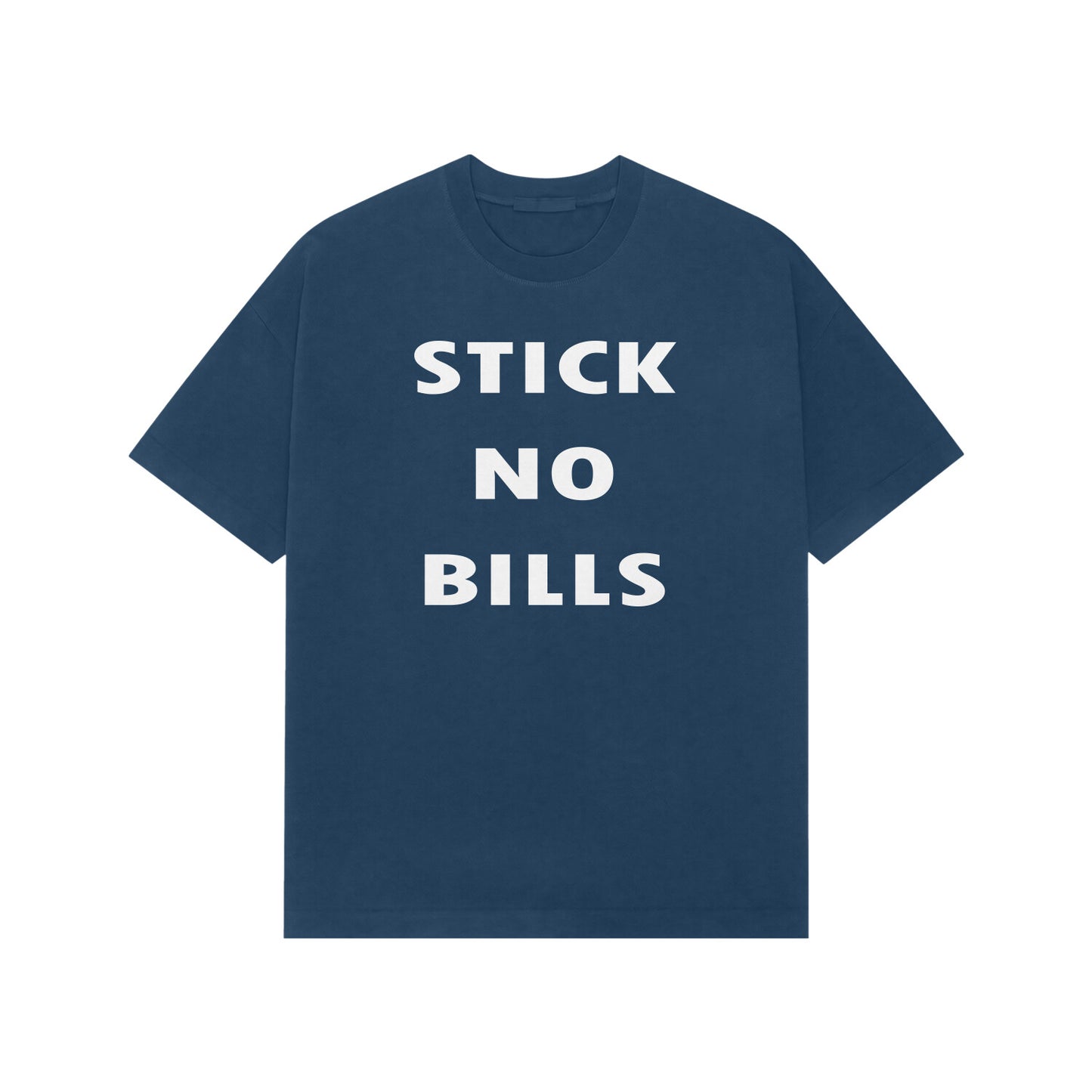 Stick no bills premium oversized t-shirt-Navy Blue-Snapper Choice