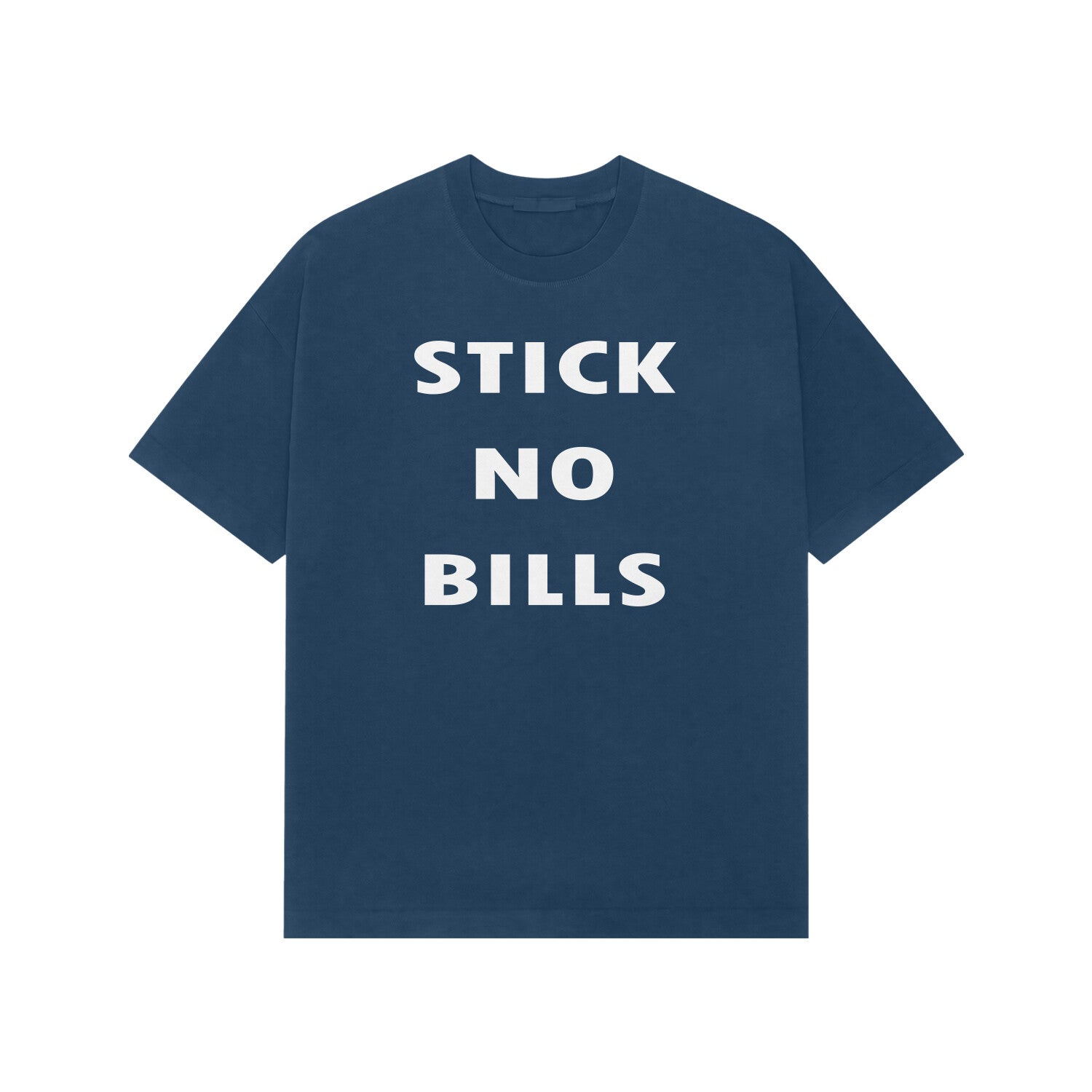 Stick no bills premium oversized t-shirt-Navy Blue-Snapper Choice