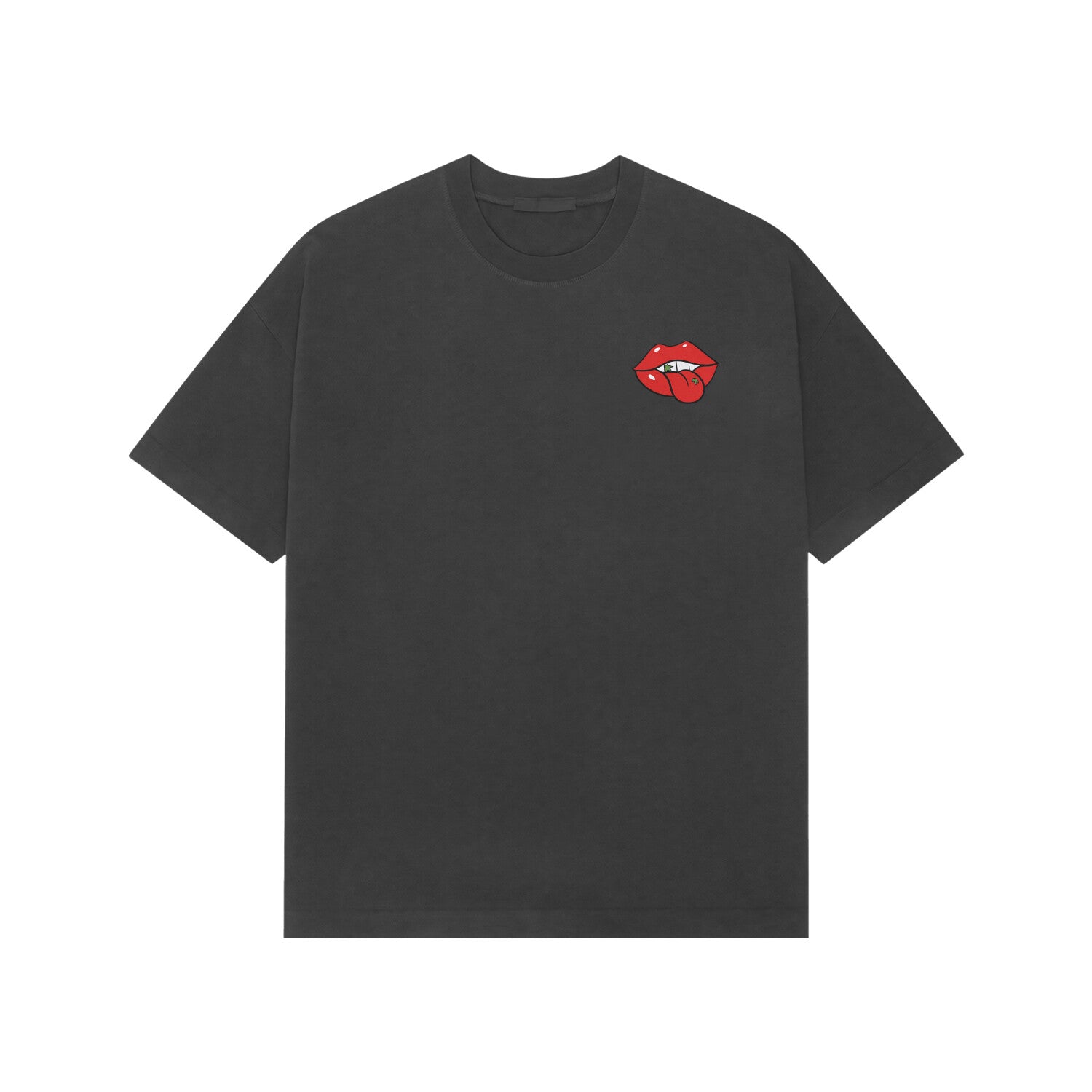 The rolling Cones premium oversized tshirt-Black-Snapper Choice