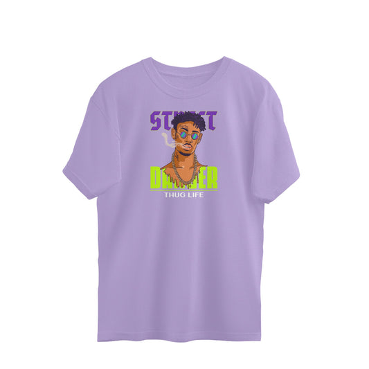 Thug Life Oversized TShirt-Iris Lavender-Snapper Choice