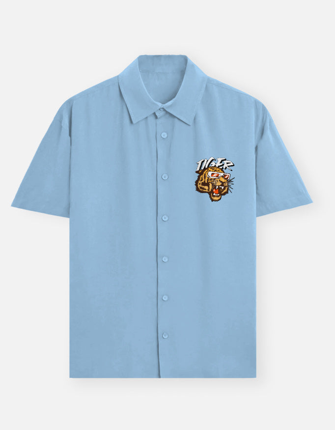 Tiger Unisex Oversized Shirt-Baby Blue-Snapper Choice