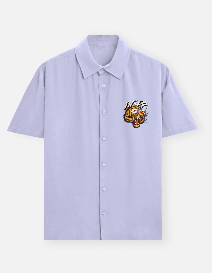 Tiger Unisex Oversized Shirt-Lavender-Snapper Choice