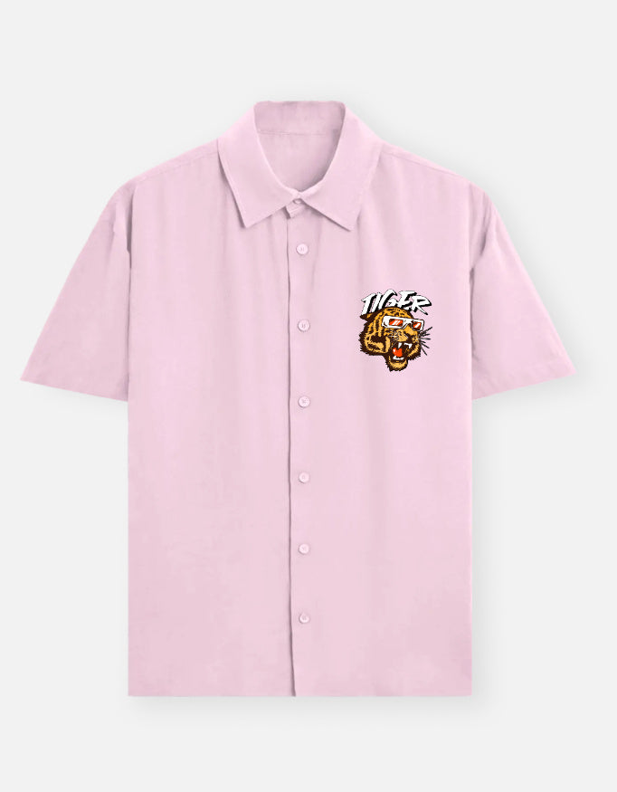 Tiger Unisex Oversized Shirt-Light Baby Pink-Snapper Choice