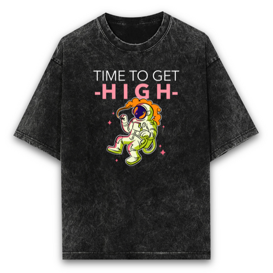 Time to get High Acid Oversized t-shirt-Black-Snapper Choice