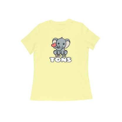 Tons of Love Women's tshirt-Butter Yellow-Snapper Choice