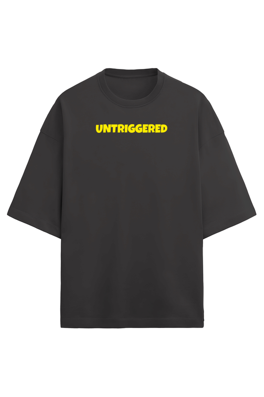 Untriggered Terry Oversized t-shirt-Black-Snapper Choice