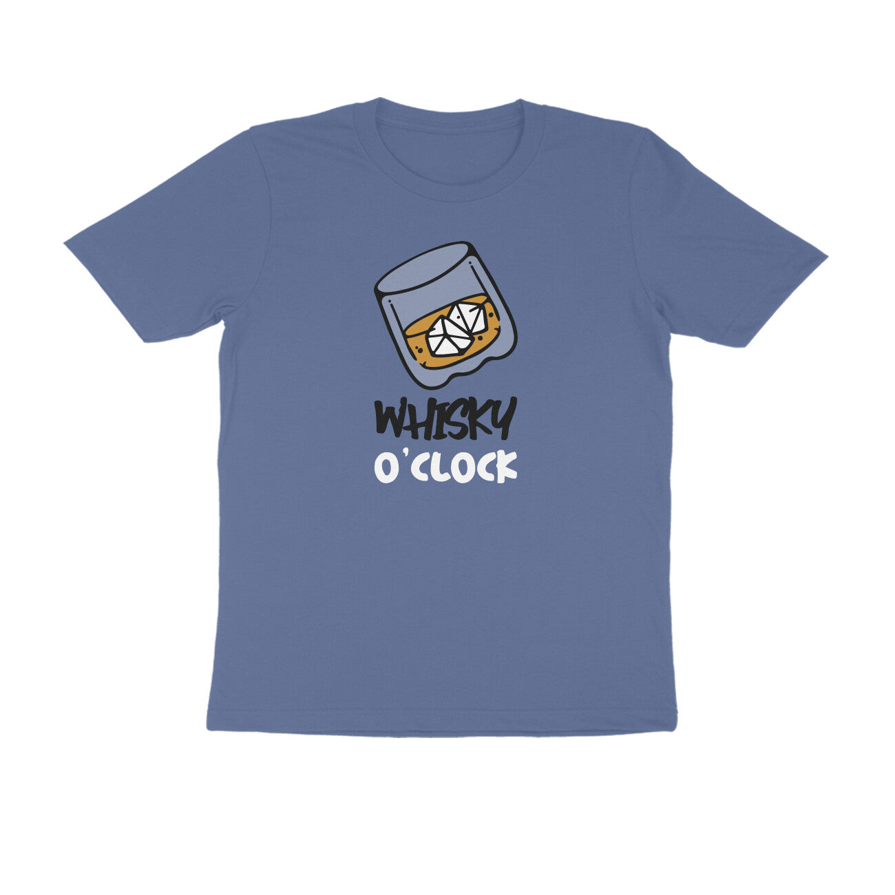 Whisky O clock men's t-shirt-Smoke Blue-Snapper Choice