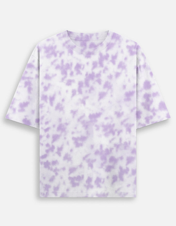 White lavender Unisex Tie-Dye Oversized T-Shirt & Shorts Set-Snapper Choice
