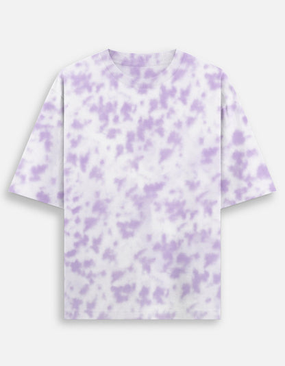 White lavender Unisex Tie-Dye Oversized T-Shirt & Shorts Set-Snapper Choice