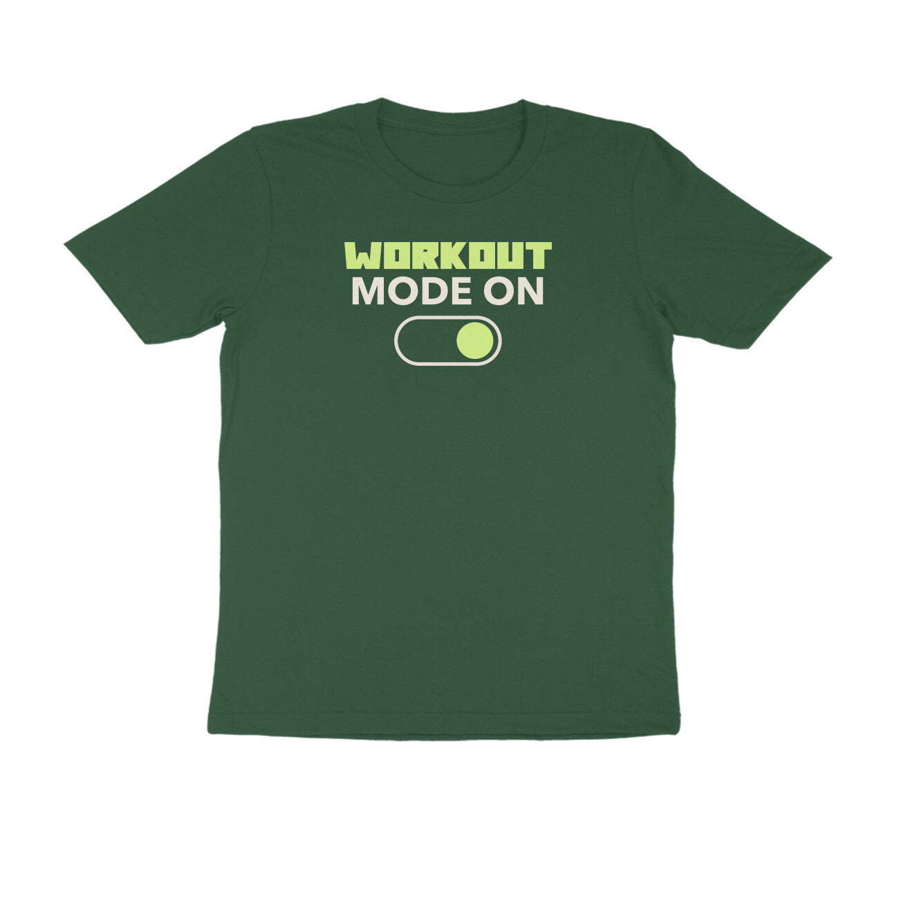 Workout Mode on t-shirt-Olive Green-Snapper Choice