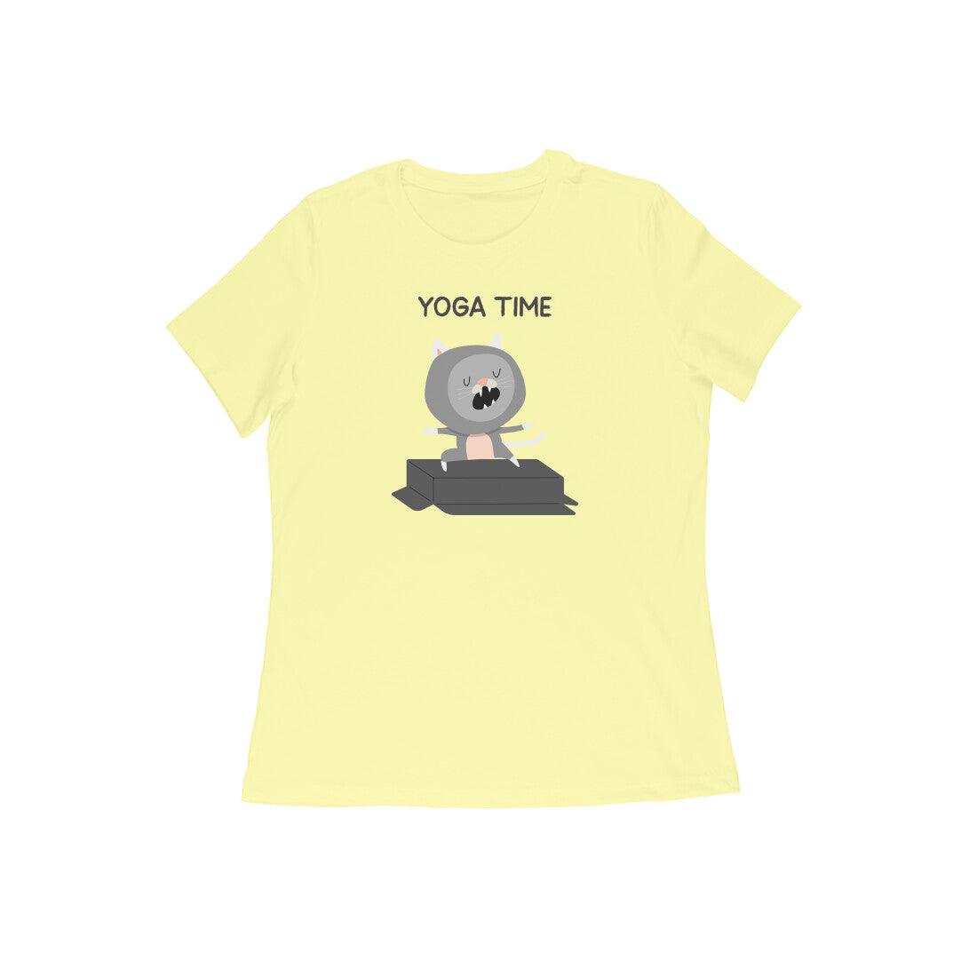 Yoga time women's tshirt-Butter Yellow-Snapper Choice